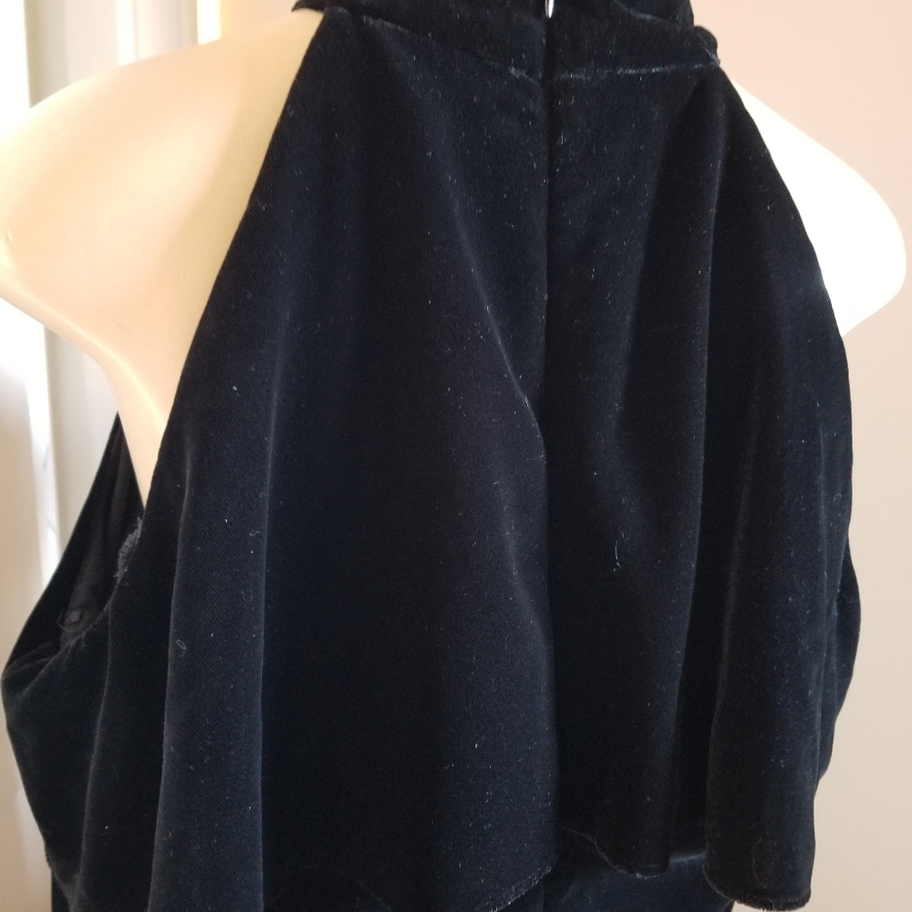 Zara black velvet  off shoulder holiday dress large - Picture 10 of 15